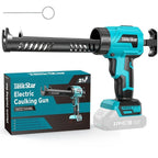 Pistola de cartuchos eléctrica compatible con batería Makita de 18V, para decoración del hogar con 4 velocidades ajustables, jeringa de silicona profesional para batería para cartuchos de 300ml (sin batería)