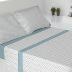 Juego de cama de 3/4 piezas apto para todas las estaciones, que incluye una sábana, una sábana ajustable y fundas de almohada. Medidas: 90 cm, 105 cm, 135 cm, 150 cm y 180 cm