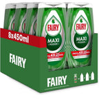 VORTEX FAIRY Maxi Poder Líquido Lavavajillas 2 x 450ml PACK AHORRO, Limpieza Fácil sin Esfuerzo Incluso En Las Sartenes y Ollas Más Grasientas
