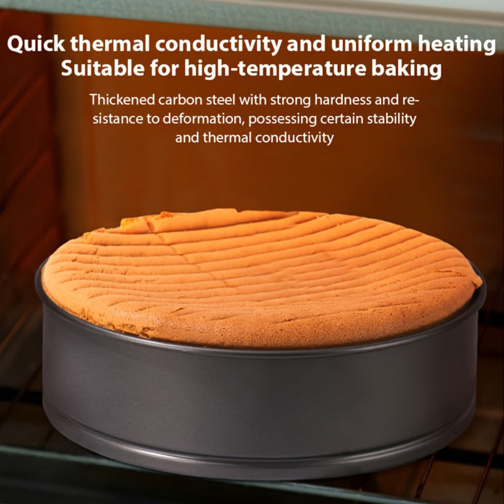 6 piezas de moldes redondos para pasteles antiadherentes con fondo desmontable - Hierro fundido durader, perfecta par chiffon cheescakes y más ideal páram Navidad Halloween Pascua Acción De Gracias varios festivales esencialess cocina moldeados accesoress