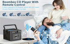 Reproductor portátil de CD y casete para música, radio y grabación
