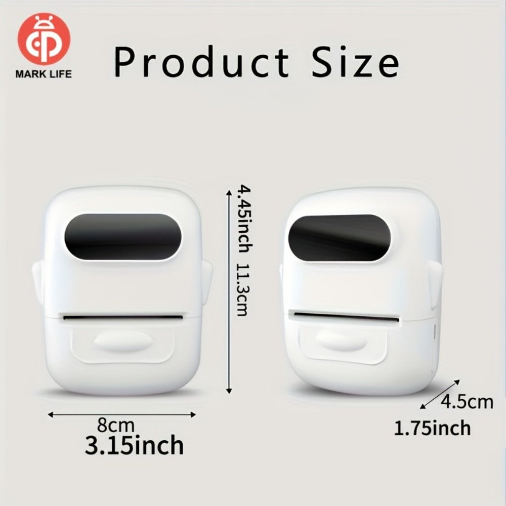 Impresora Portátil de Etiquetas Térmicas para Códigos de Barras, Ropa, Joyería, Venta al Detalle y Snacks, Compatible con Android, IOS, Windows, Incluye 1 Rollo de Etiquetas de 40 × 30 mm, No Requiere Tinta