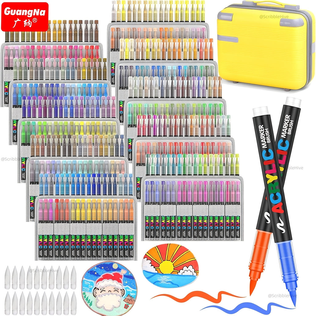 Marcadores artísticos Guangna 360 colores para tela, vidrio y cerámica