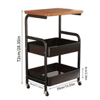 Carrito de almacenamiento de 3 niveles para cocina hogar y oficina | diseño funcional