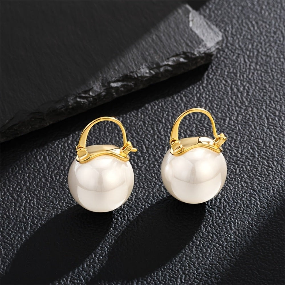 ARTPAGE Aretes de Perlas de Agua Dulce para Mujer con Incrustaciones de Perlas de Alta Calidad, Elegantes y Nobles, Regalo para Mujeres, Madre e Hija, Día de San Valentín, Día de la Madre, Cumpleaños, con Caja de Regalo