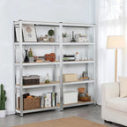 Estantería Multifuncional de 5 Capas | Estantería multifuncional de 5 pisos | adecuada para cocina, garaje, almacén o supermercado (1 o 2 unidades) | tamaño: 180x90x40 cm | convertible en mesa de trabajo | cubo de fibra de densidad media | muy adecuado pa
