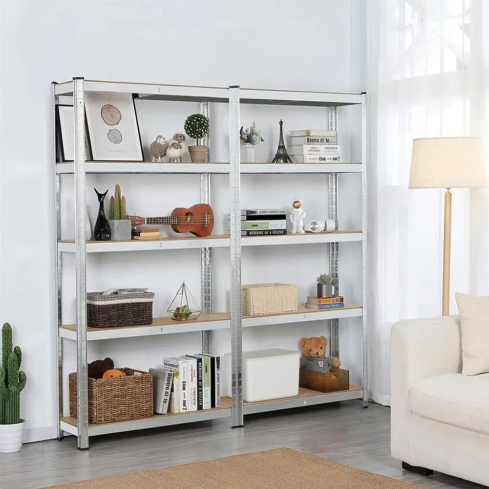 Estantería Multifuncional de 5 Capas | Estantería multifuncional de 5 pisos | adecuada para cocina, garaje, almacén o supermercado (1 o 2 unidades) | tamaño: 180x90x40 cm | convertible en mesa de trabajo | cubo de fibra de densidad media | muy adecuado pa