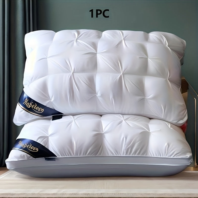 1/2 piezas Almohada de lujo tipo hotel para cama - Diseño ergonómico para quienes duermen de espalda, de lado y de estómago, solo lavado a mano, multiusos para el hogar y viajes, sueño cómodo, diseño de almohada elegante, relleno de alta densidad de 1000g
