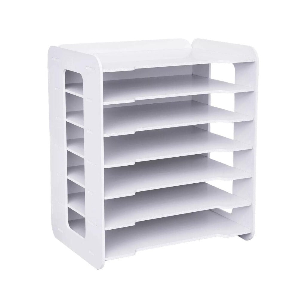 Organizador de Papel de Oficina para Escritorio, Soporte para Archivos de Escritorio, Bandeja para Cartas y Soporte para Papel A4, Hojas para Documentos para la Oficina en Casa, 33.99 X 24.99 X 38.99 cm