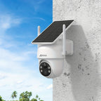 ANRAN Cámaras de Seguridad Solares Inalámbricas para Exteriores, Foco con Alta Luminosidad, Sistema de Energía Solar Integrado, Detección de Movimiento Humano PIR, Funcionalidad Pan-Tilt de 355°, Conectividad de Audio Bidireccional