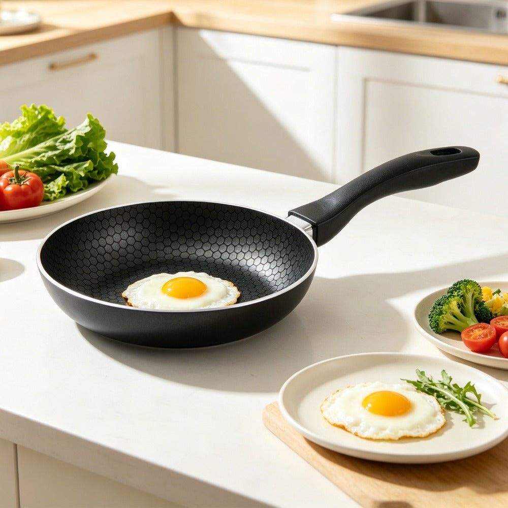 Sartén de cocinar | Sartén multifuncional para hogar | Sartén de aluminio sin revestimiento antiadherente | Exclusiva para inducción y cocina de gas | Utensilio de cocina universal de sartén plana