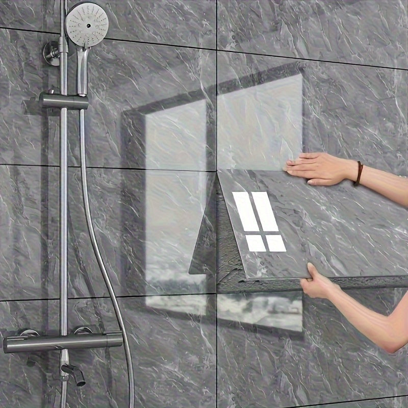 Pegatinas de pared con patrón de mármol, 20/40 piezas, efecto mármol 3D autoadhesivas de 60*30 cm, decoración de pared, pegatinas de pared autoadhesivas - Arrancar y pegar, adecuadas para decoración de paredes de sala de estar, cocina, baño, fáciles de cu