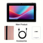 Tablet | Tablet Android 14 de 7 pulgadas, con 4GB (2GB+2GB) de RAM, 32GB de ROM, batería de 3500Mah, procesador de cuad core de alta frecuencia