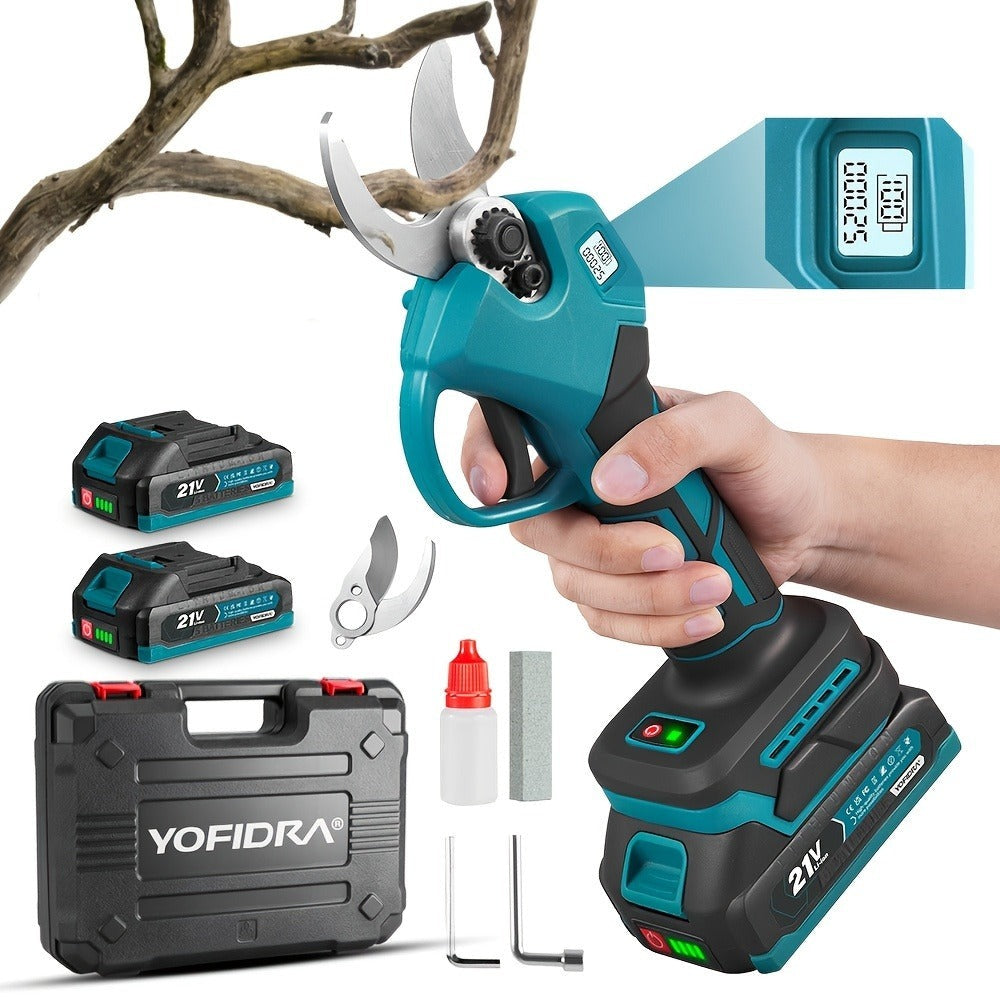 Tijeras de podar eléctricas inalámbricas con motor sin escobillas, máquina de podar eléctrica inalámbrica adecuada para podar, jardinería, árboles frutales y viñedos
