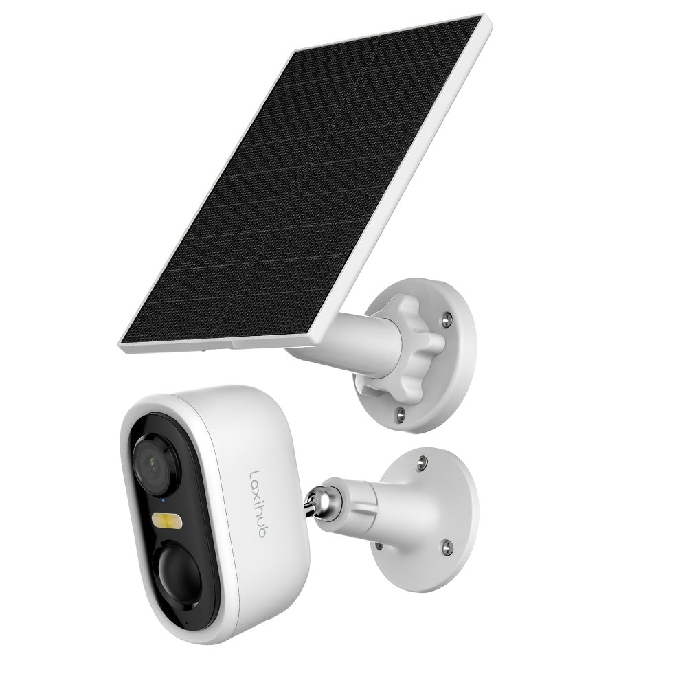 Cámara de Seguridad Inalámbrica Solar Arenti para Exteriores, Cámara de Seguridad para Hogar y Jardín, Cámara CCTV, Alimentación por Batería Solar Sin Cables, Cámara de Vigilancia con Batería, Nube/SD, Detección de Movimiento con IA, Foco, IP65, Visión No