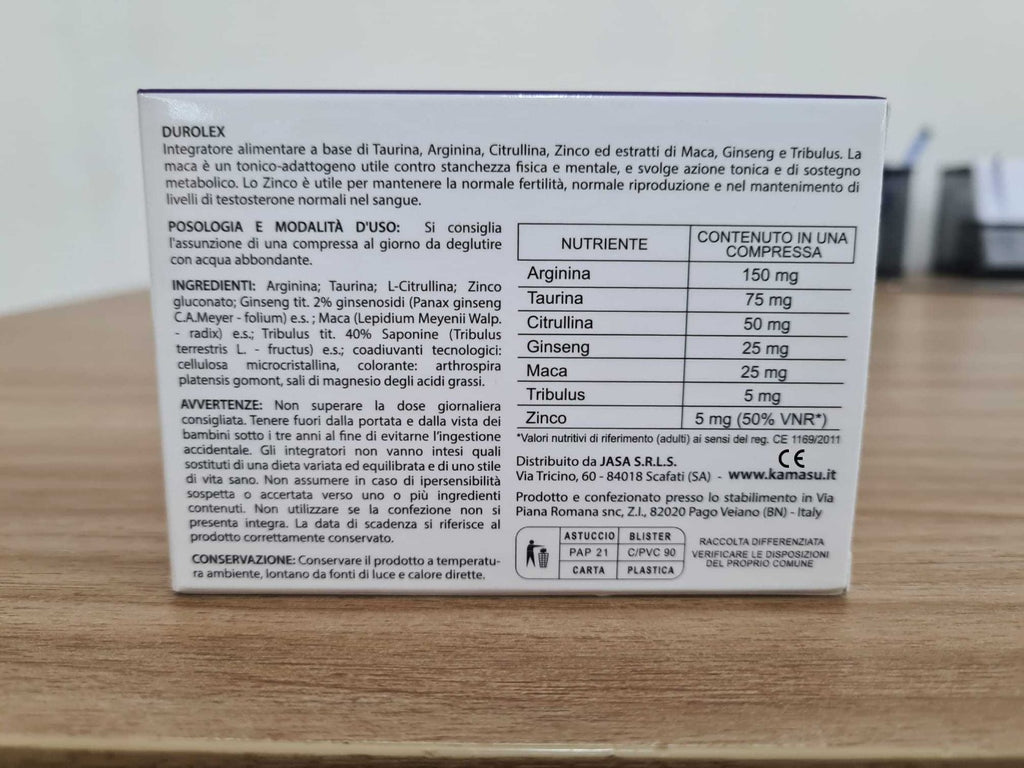 Suplemento Integrador para Hombres - 20 Tabletas de Alta Titración - con Arginina, Taurina, Citrulina, Ginseng, Maca, Tribulus, Zinc