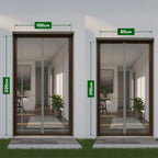 Mosquitera - Magnética Multidimensional para Puertas y Ventanas de Balcón - Mosquitera con Cierre Automático - Variantes de Ancho 80-160 Cm - Longitud 210/220 Cm - Diferentes Colores - para Hogar, Apartamento y Balcón - Protección contra Moscas y Mosquito