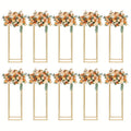 10 Piezas Soporte de Flores Metálico Dorado de 78.74 cm de Altura para Centros de Mesa de Bodas NUEVO