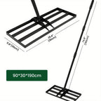 Rastrillo Nivelador de Césped Manual 76 X 25 Cm, Espátula para Césped de Jardín, Herramienta de Rastrillo de Arena Sin Esfuerzo con Mango de 229 Cm, Rastrillo para Jardín, Campo de Golf (Verde: 25*74.5*190cm; Plata: 35*75*190cm; Plata: 24.5*42.5*191cm Neg