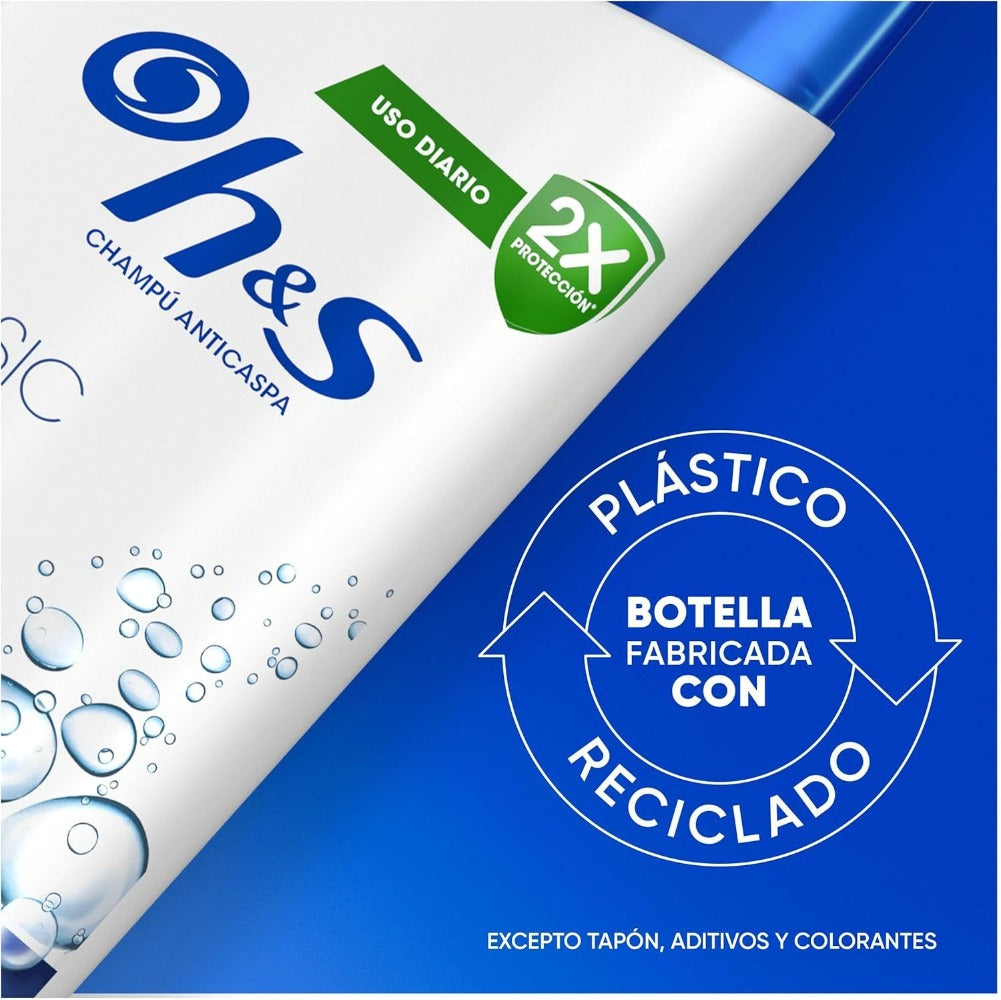 Pack Champús H&S Anticaspa HS (400ml)x2 – Protección Eficaz Contra la Caspa, Dermatológicamente Testado, Clínicamente Probado, Cuida tu Cabello y Cuero Cabelludo