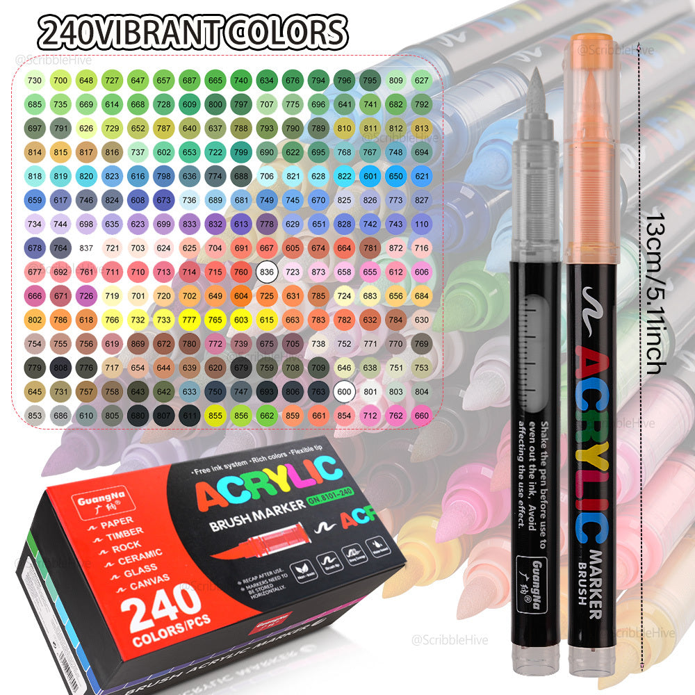 Rotuladores artísticos de colores de madera | Dibujo caligrafía tarjetas y manualidades