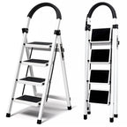 Escalera plegable doméstica de acero aleado con pasamanos antideslizante