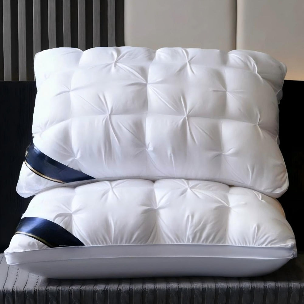 1/2 Piezas de Almohadas de Soporte para el Cuello para un Sueño Relajante, Suaves y Cómodas,Almohada Alta 900g Núcleo de Almohada para Dormir, Absorbe la Humedad y es Transpirable, Adecuadas para Dormitorio, Sala de Estar, Decoración del Hogar