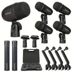 Kit de micrófonos dinámicos con cable Depusheng de 5/7 piezas para batería, voz y otros instrumentos con clip roscado para escenario, 4 de julio/Día de la Independencia