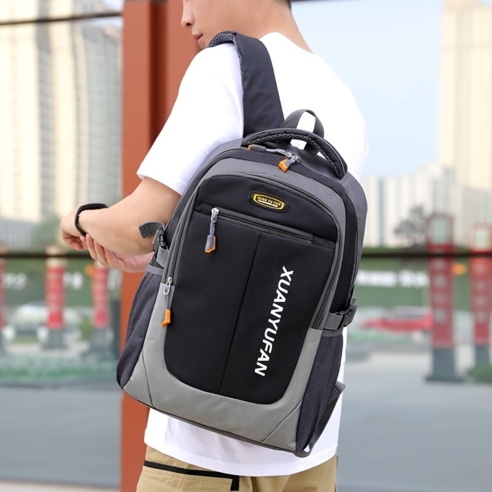 Mochila de viaje casual para hombre con gran capacidad XUANYUFAN, con correas ajustables - Tejido de Oxford duradero, cierre con cremallera, forro de poliéster, ideal para uso al aire libre y deportivo, mochila deportiva | Mochila de estilo casual | Mochi