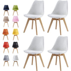 Sillas de comedor MCC Direct en juego de 4 piezas, sillas de cocina, sillas de oficina, silla de concha de diseño, "Eva" disponible en 7 colores de moda