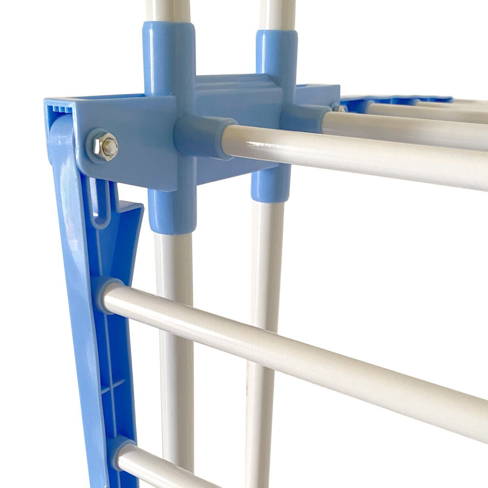 Tendedero Ropa Plegable Vertical XXL Nyana Home Ruedas Pivotantes 360º Multifuncional 4 Niveles y Alas Plegables Hasta 20 Metros de Secado Secadora de Ropa Tendedero de Ropa Tendal Exteriores Interiores Alas Laterales Plegables