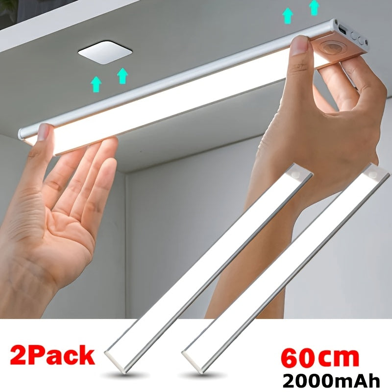 Luz LED recargable con sensor 2 piezas inalámbrico | Armario cocina escalera y dormitorio