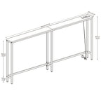 Mesa Estrecha de Consola con Regleta, Mesa de Consola con Estación de Carga, Mesa Estrecha para Sofá, Mesa de Consola Detrás del Sofá, Para Entrada, Pasillo, Marrón Rústico y Negro