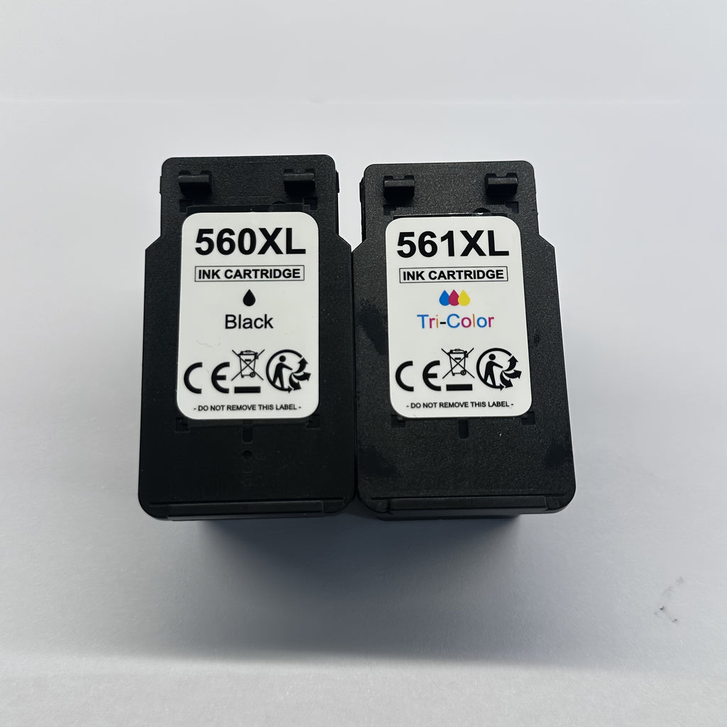 Cartuchos XL Multipack 560/561 para impresoras Canon Pixma TS5350, TS5351, TS7450, TS7451, TS5352 y TS5353, compatibles con PG-560XL y CL-561XL