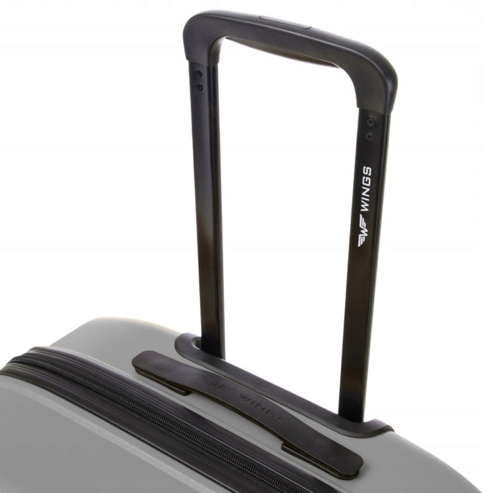 Maleta de Cabina de 20", Dura, Aproximadamente 55 X 40 X 20 Cm / Color Gris / Equipaje de Mano RESISTENTE AL DAÑO, Toma de Mano Telescópica / 4 Ruedas Dobles de 360° / Cerradura con Código / Asas Laterales y Superiores HAWFINCH