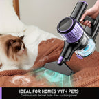 Aspiradora Inalámbrica de Alta Succión para el Hogar, Aspiradora Multiusos 10 en 1 con Cañón, Autonomía de 45 Minutos, 3 Modos de Succión con Luces LED Verdes Mejoradas y Cepillo Sin Enredos para Hogar, Pisos de Madera, Alfombras y Pelo de Mascotas