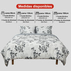 H HANSEL HOME Juego de Funda Nórdica Microfibra Transpirable – Set de Ropa de Cama con Funda de Edredón y Fundas de Almohada – Conjunto 2/3 Piezas para Dormitorio