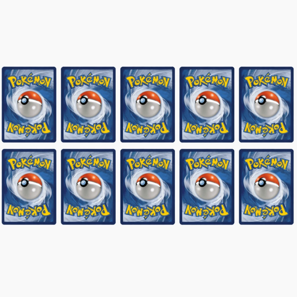 10 Cartas Originales de Pokémon Reversas/Holo, Cartas Brillantes de Pokémon en Inglés - Holográficas/Reversas con Foil - Cartas Surtidas