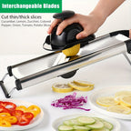 Cortador Profesional de Verduras de Acero Inoxidable, Rallador Ajustable - Accesorios de Cocina para Cebolla y Papa, Herramienta Práctica para Cocinar y Saltear Rápido en Fiestas, Regalos de Navidad y Halloween