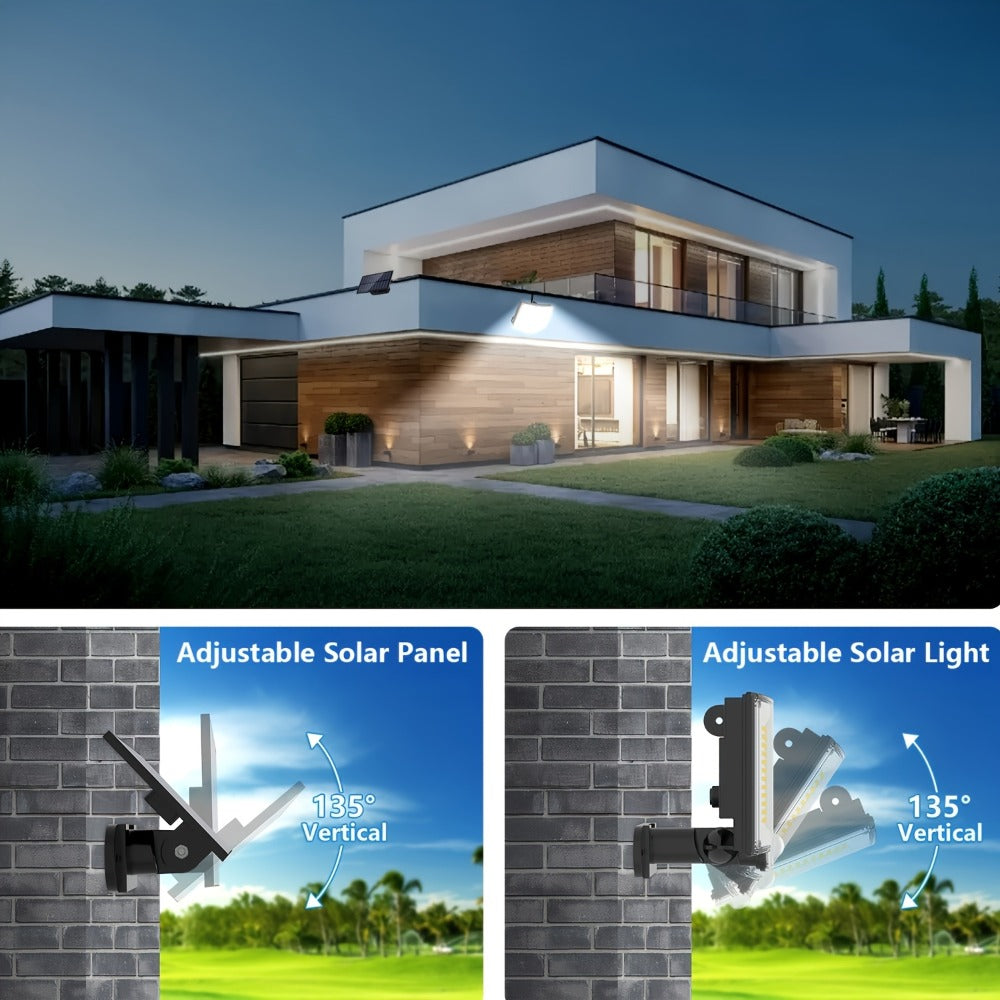 Luz solar exterior con sensor de movimiento 2 piezas | Jardín, entrada y seguridad exterior
