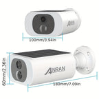 Cámaras de Seguridad Solar ANRAN para Exteriores, Ideales para Protección de Jardín, IP65, Módulo Solar Integrado para Alimentación, Detección PIR de Humanos para Prevenir Visitas No Deseadas, Inalámbricas y Estables, Interacción de Audio Bidireccional pa