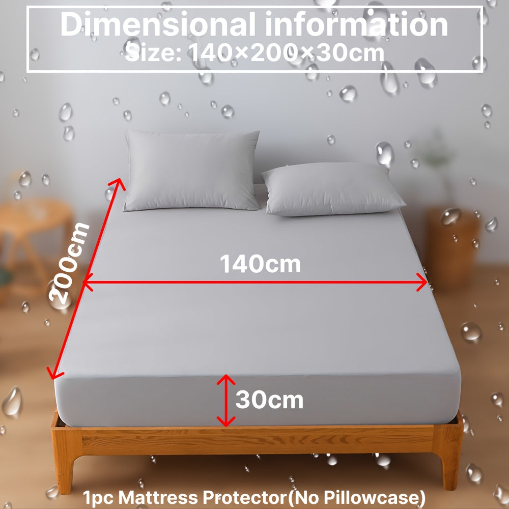Funda de colchón súper suave, transpirable e impermeable - Sábanas ajustables de color sólido, muy elásticas y fáciles de limpiar para dormitorios, habitaciones de invitados, hoteles y residencias estudiantiles (no incluye funda de almohada ni relleno)