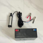 Bomba de transferencia de combustible diésel sumergible de 12V, bomba eléctrica portátil para cambio de aceite de 12L/min con interruptor de encendido/apagado y pinzas de cocodrilo, herramienta de bombeo de acero inoxidable para agua y queroseno para coch