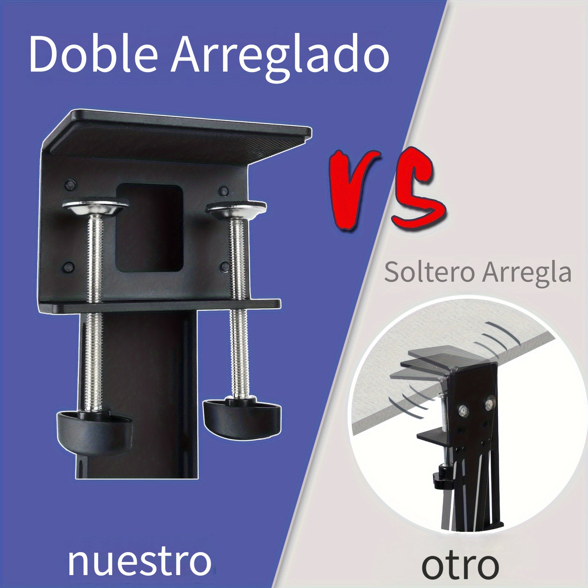 Soporte de escritorio HOTAS para simulación 2 piezas | Simulador de vuelo, gaming y escritorio