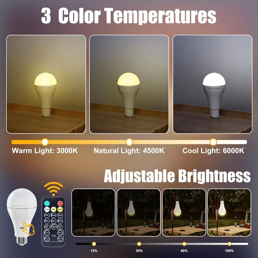 Tienda de campaña 5 Modos Iluminación, 9W, 2 PAQUETES, para jardín terraza o camping