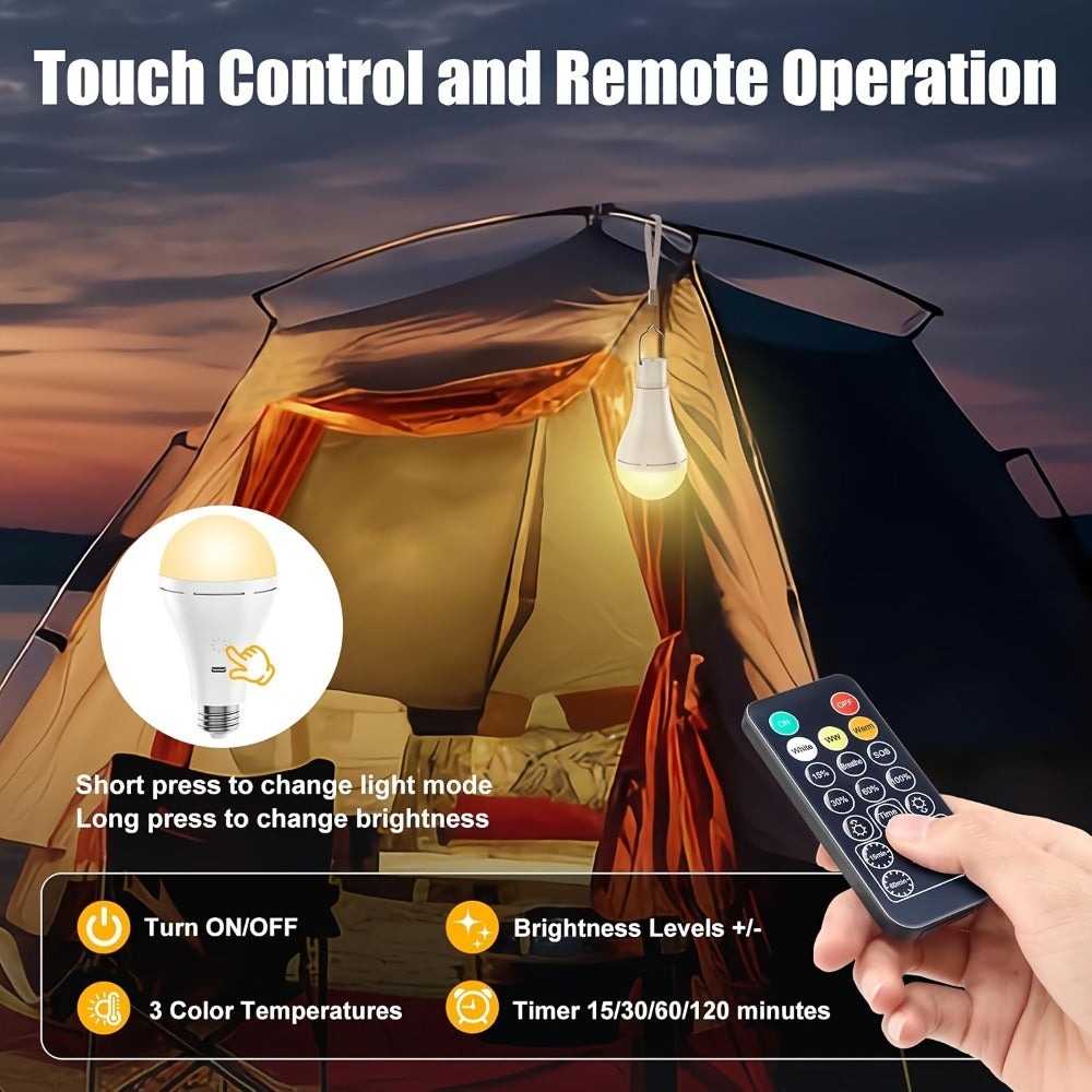 Tienda de campaña 5 Modos Iluminación, 9W, 2 PAQUETES, para jardín terraza o camping