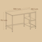 Mesa de Trabajo, Escritorio, 50,1 x 100,1 x 76,1 cm, Mesa de Ordenador, Estilo Moderno, para Oficina en Casa, Dormitorio, Sala de Estar, Estudio
