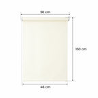 Persiana Enrollable para Ventana • CREMA • 32 tamaños • BOJANEK MINI PERSIANA ENROLLABLE • soportes ajustables • instalación sin taladro • persiana con mecanismo de cadena • cubierta protectora solar • ideal para salas, dormitorios, cocinas, oficinas • pe