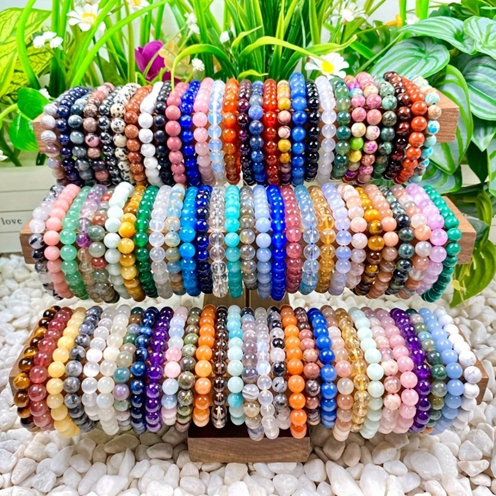 Set de Pulseras de Cuentas de Vidrio Coloridas Unisex de 150 piezas, Pulseras Elásticas de Cuentas Brillantes de Color Aleatorio, Joyería de Moda Hecha a Mano, Decoración Diaria Casual, Ornamento para Fiestas y Festivales, Pulsera Universal para Parejas