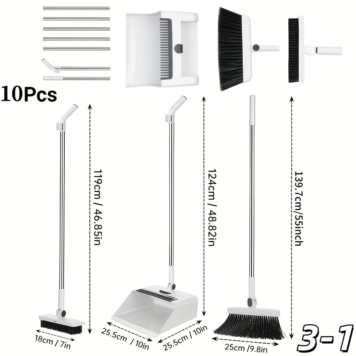 Escoba para limpieza diaria del hogar | plegable